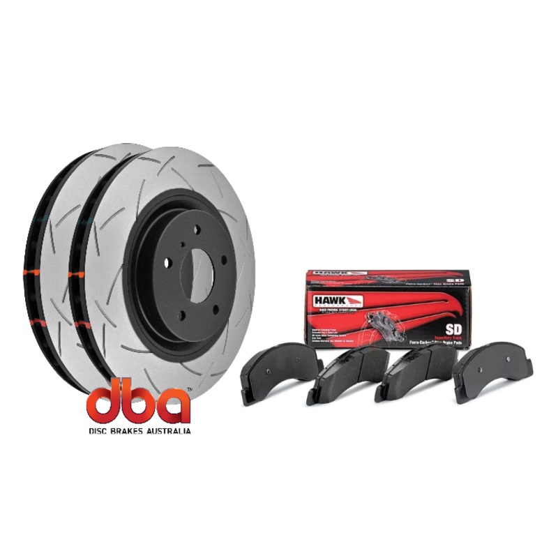 Perfect upgrade front brake kit for Toyota LANDCRUISER 80 series (DBA + HAWK)