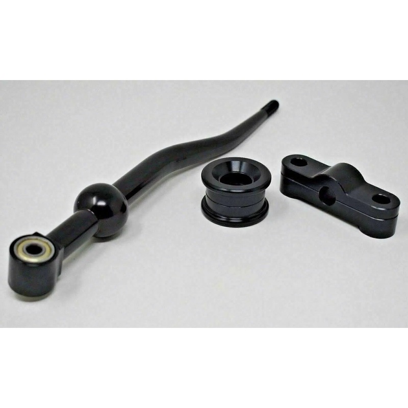 Dual Bend Short Shifter W/ Billet CNC B-Series Shift Linkage Bushings Civic USA
