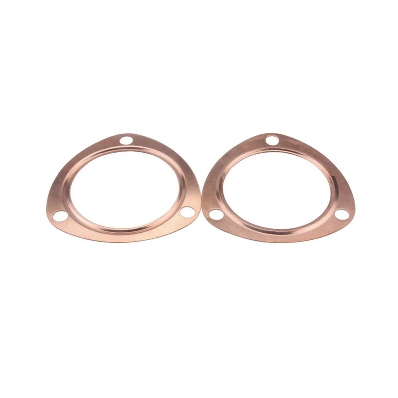 2 x 3" Inch Copper Header Exhaust Collector Gaskets Flanges Universal 3 Bolt USA