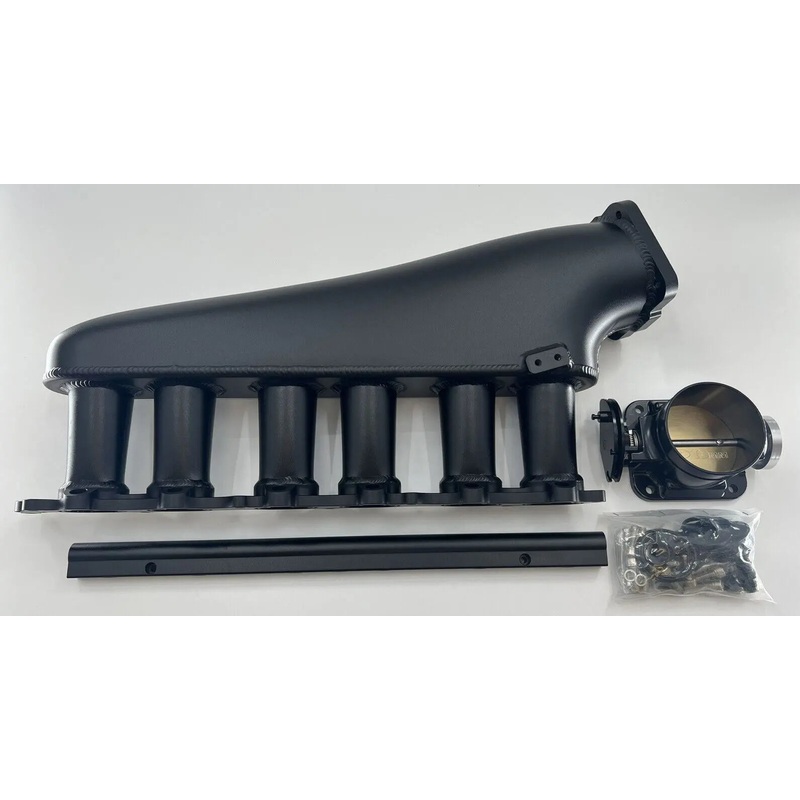 2JZ GE Billet Intake Manifold Fuel Rail Throttle Body 90mm