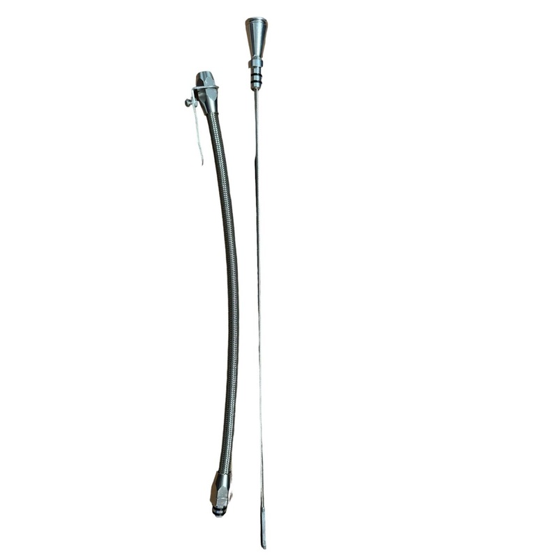 Billet Aluminum JZ Engine Steel Braided Oil Dipstick 1JZ 2JZ Supra Swap 1J 2J