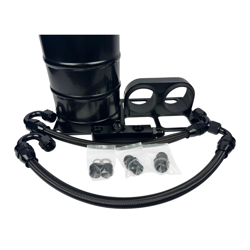Dual External Fuel Surge Tank 1.5L Canister 6AN Supports 1500HP For Bosch 044