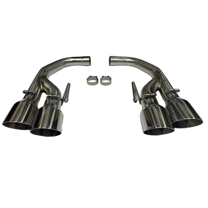 Quad Axle Back Delete 2.5" Exhaust Pipe Kit For Ford Mustang GT 5.0 V8 Coyote 2018-2023