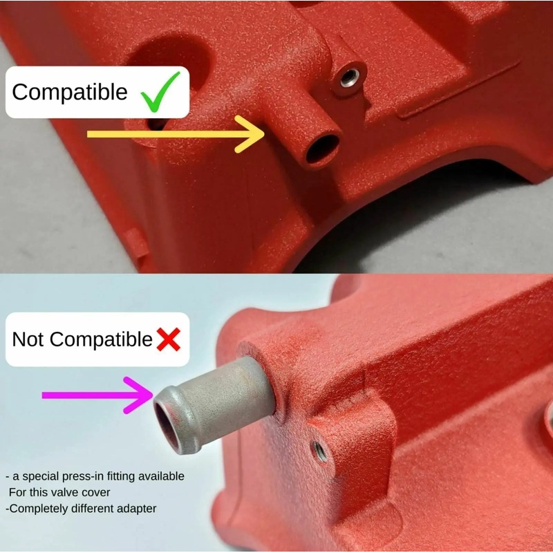 Breather Fitting Adapter Catch Can Fits 10AN K20 K24 Si Del Sol 2.0L 2.4L EF USA