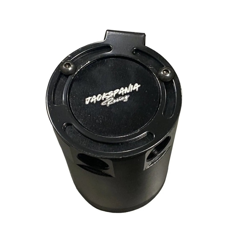 Oil Catch Can Tank 2-Port Baffled Reservoir Breather Universal Reservoir USA