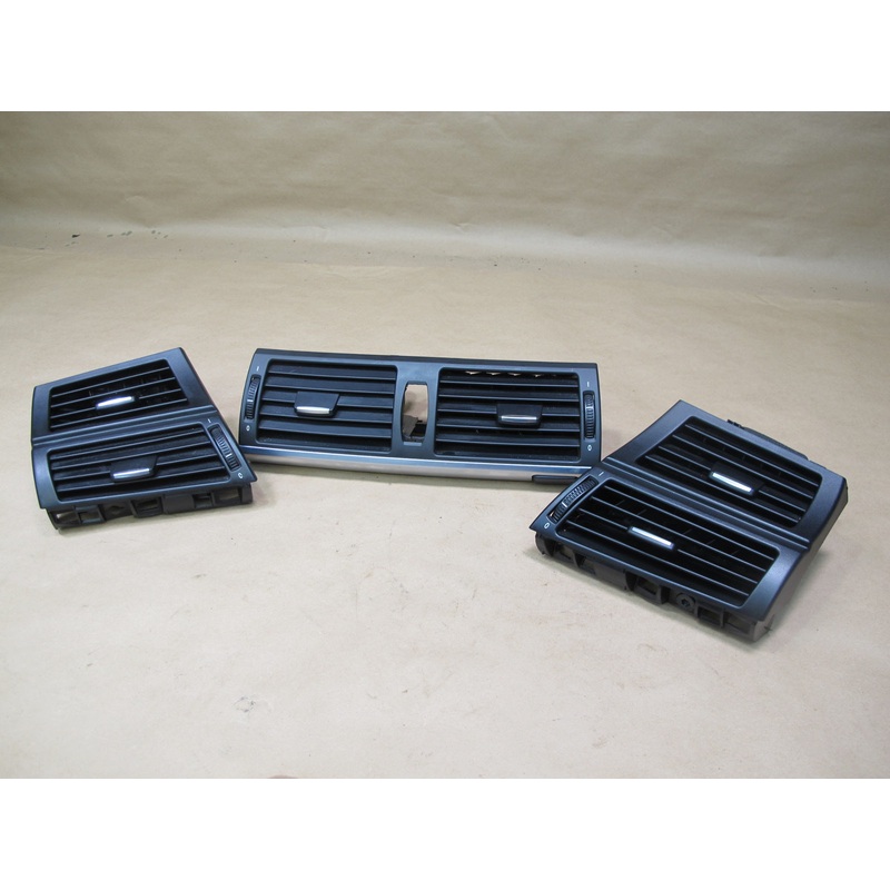 2008-2014 BMW E71 E72 X6 Front Left Center Right Dash Air Heater Vent Set of 3
