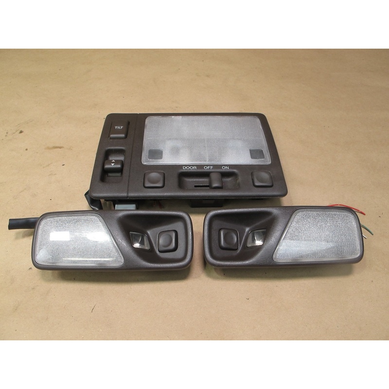 90-94 Lexus UCF10 LS400 Set of 3 Front & Rear Overhead Dome Light Lamp OEM