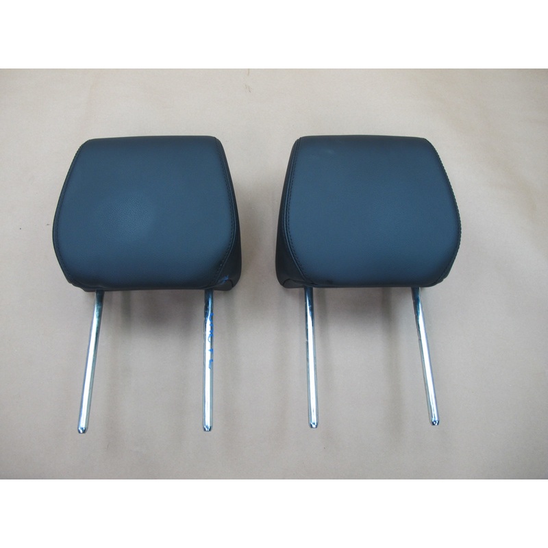 12-15 Range Rover Evoque L538 Set of 2 Front Seat Leather Headrest Black OEM