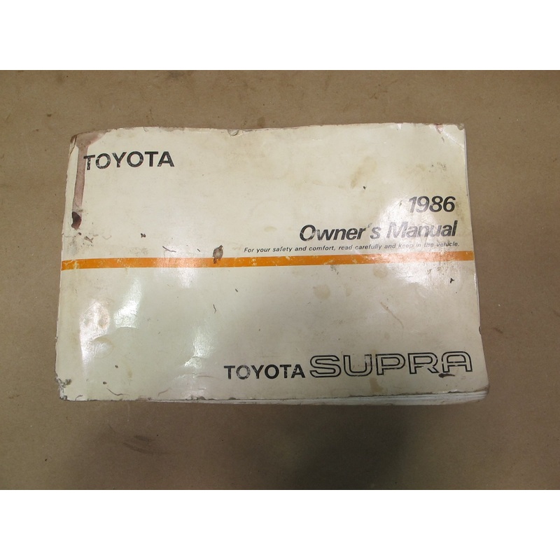 1986 Toyota Supra MK3 Owner User Operator Guide Manual Book