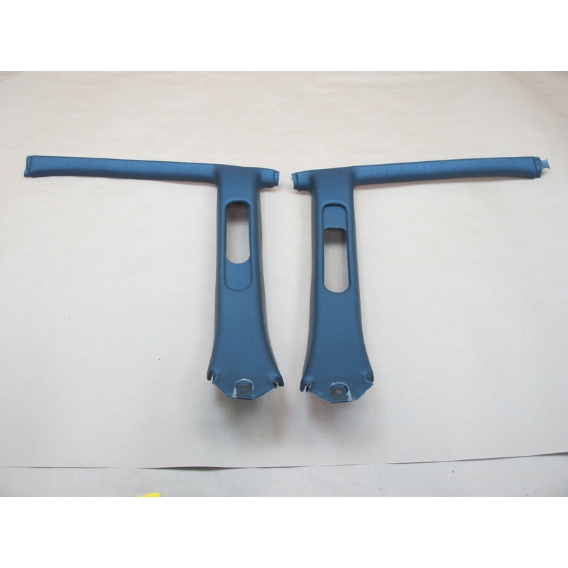 1992-1996 Lexus ES300 Left & Right Upper B Pillar Trim Cover Dark Blue  OEM