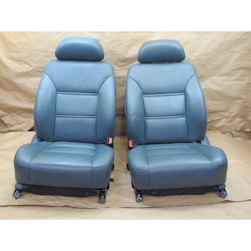 1992-1993 Lexus ES300 Front Left & Right Leather Seats Dark Blue OEM