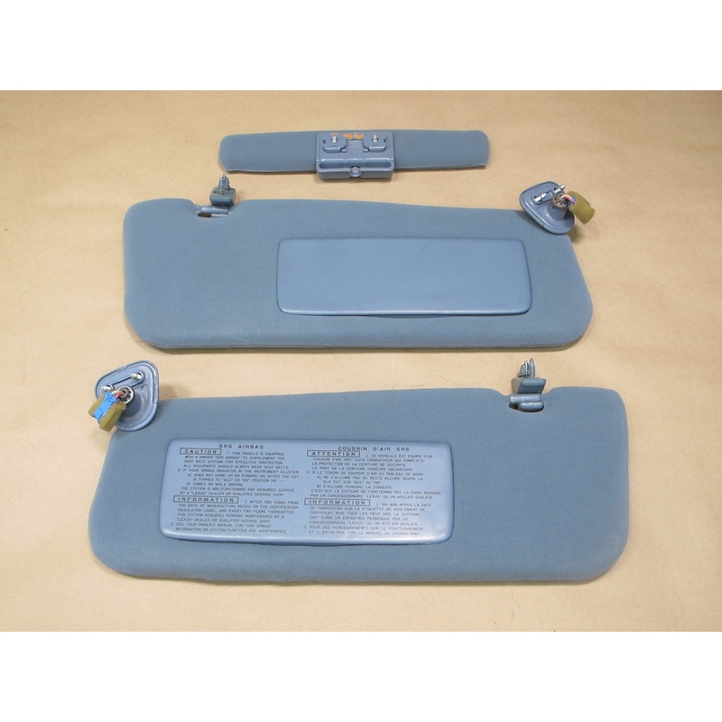 1992-1993 Lexus ES300 Left & Right & Middle Sun Visors Dark Blue OEM