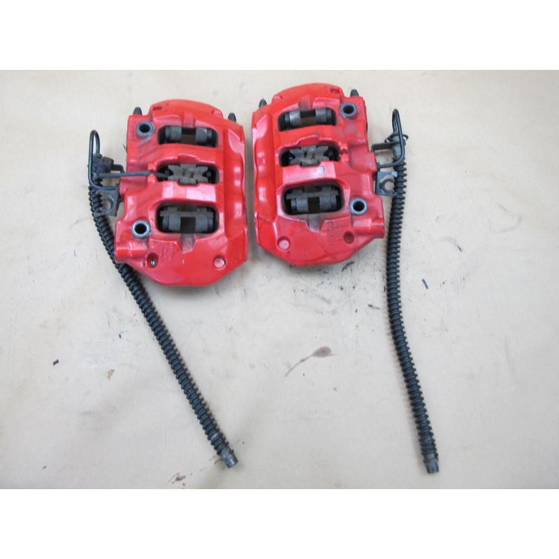 2011-2018 Porsche Cayenne 958 GTS Rear Left & Right Side Brake Caliper RED Set