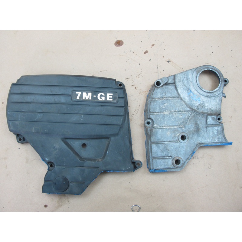 89-92 Toyota Supra MK3 7MGTE Engine Motor Lower & Upper Timing Belt Cover OEM