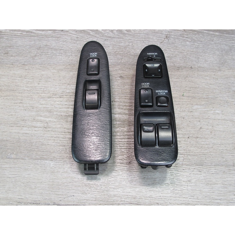 91-95 Toyota SW21L MR2 Set of 2 Left & Right Door Window Mirror Switch Black OEM