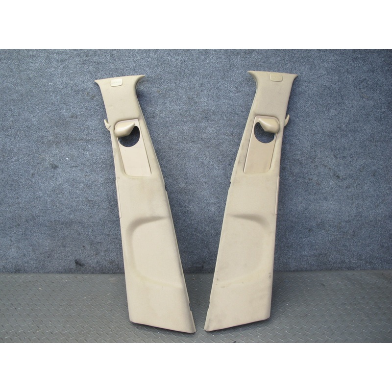 07-13 Mercedes W221 S-class Set of 2 Left & Right B Pillar Trim Cover Beige OEM
