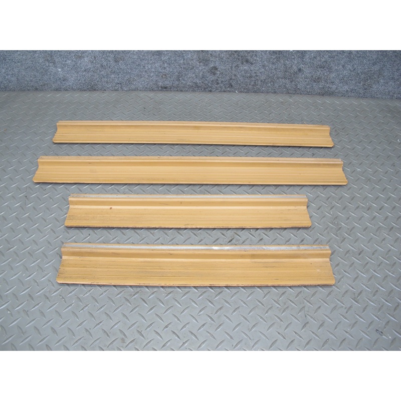 77-85 Mercedes W123 Set of 4 Front & Rear Door Scuff Sill Plate Trim Panel