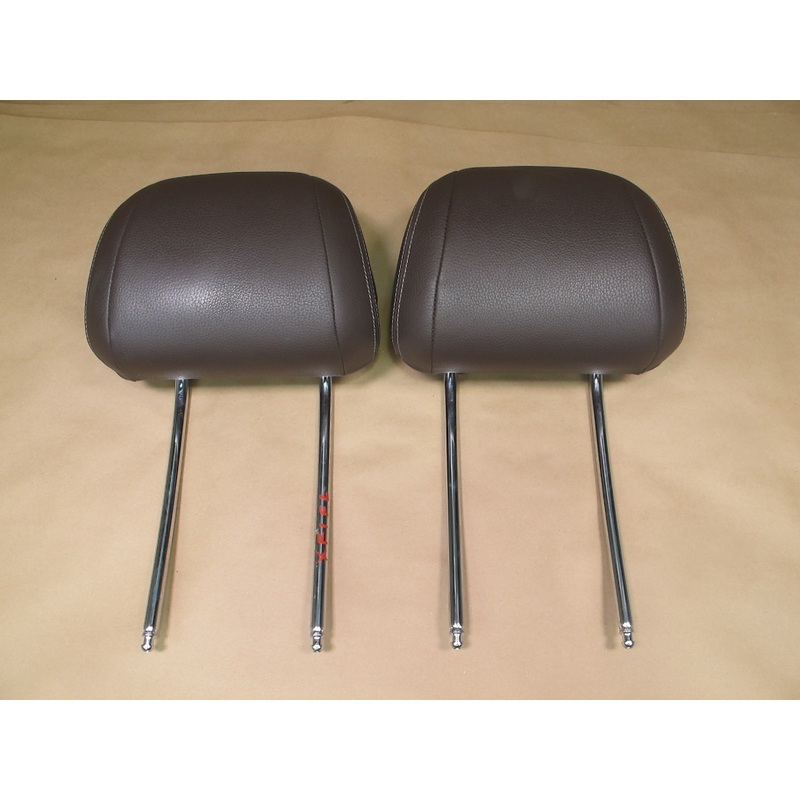 14-18 BMW F15 X5 Set of 2 Front Left & Right Seat Leather Headrest Mocha OEM