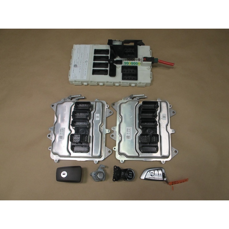 17-18 BMW F15 X5 4.4L N63N ECU DME BCM Start Stop Glove Door Lock KEY Set OEM