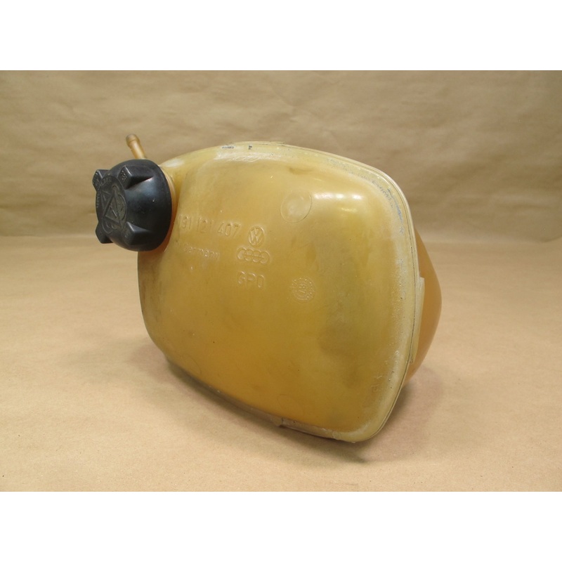85-89 Volkswagen VW Cabriolet Engine Coolant Reservoir w Cap 191121407 OEM