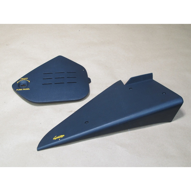 90-93 Chevrolet Corvette C4 Dashboard Side Trim Panel Fuse Box Cover Set OEM