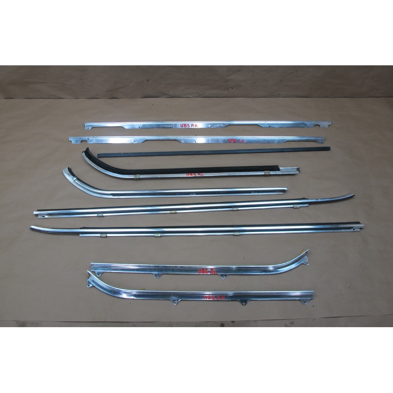 85-89 BMW E24 635 6-SERIES Exterior Window Chrome Trim Molding Panel Set OEM