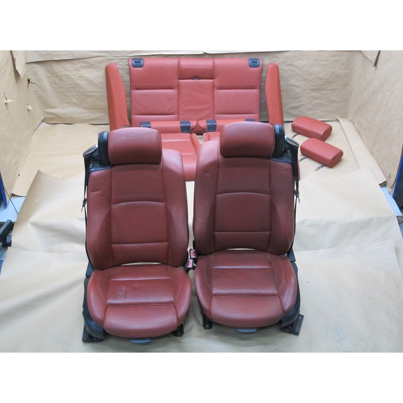 07-09 BMW E93 Convertible Front & Rear Left & Right Leather Sport Seat Set OEM