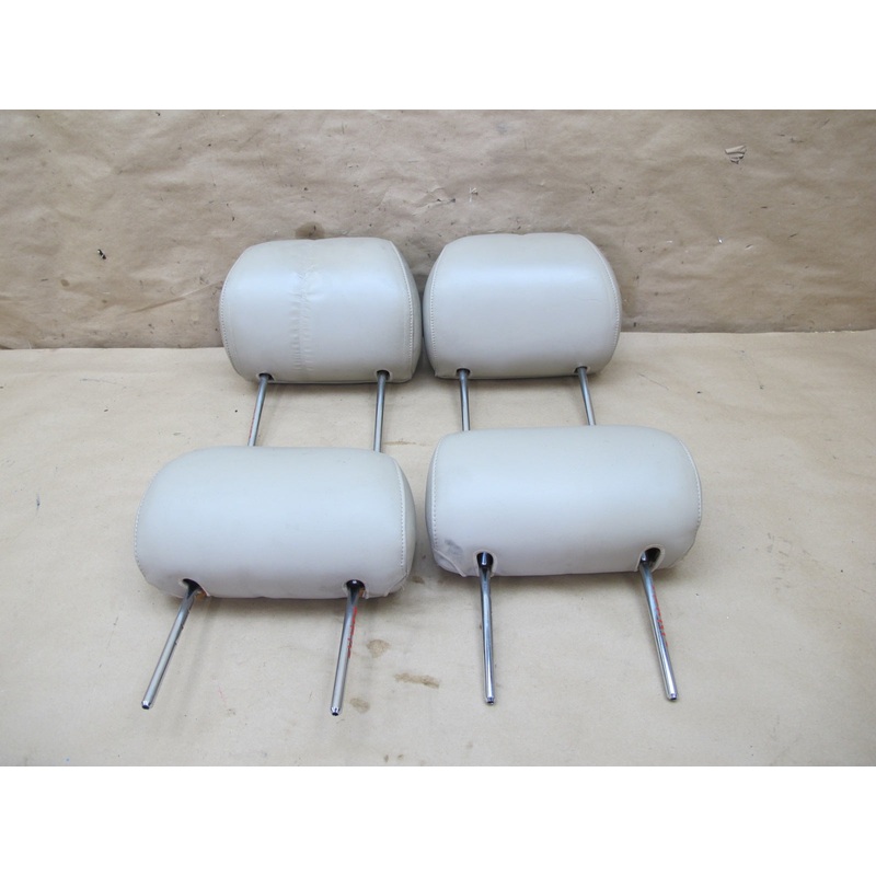 95-97 Lexus UCF20L LS400 Set of 4 Front Left & Rear Seat Leather Headrest OEM