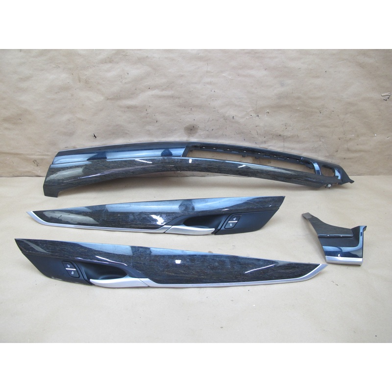 14-18 BMW F15 F16 X5 X6 Front Left & Right Dash Door Woodgrain Trim Set OEM