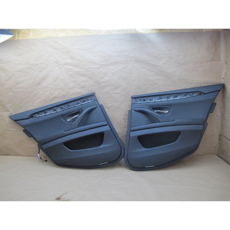 11-16 BMW F10 5-SERIES Rear Left Right Door Interior Trim Cover Panel Set OEM