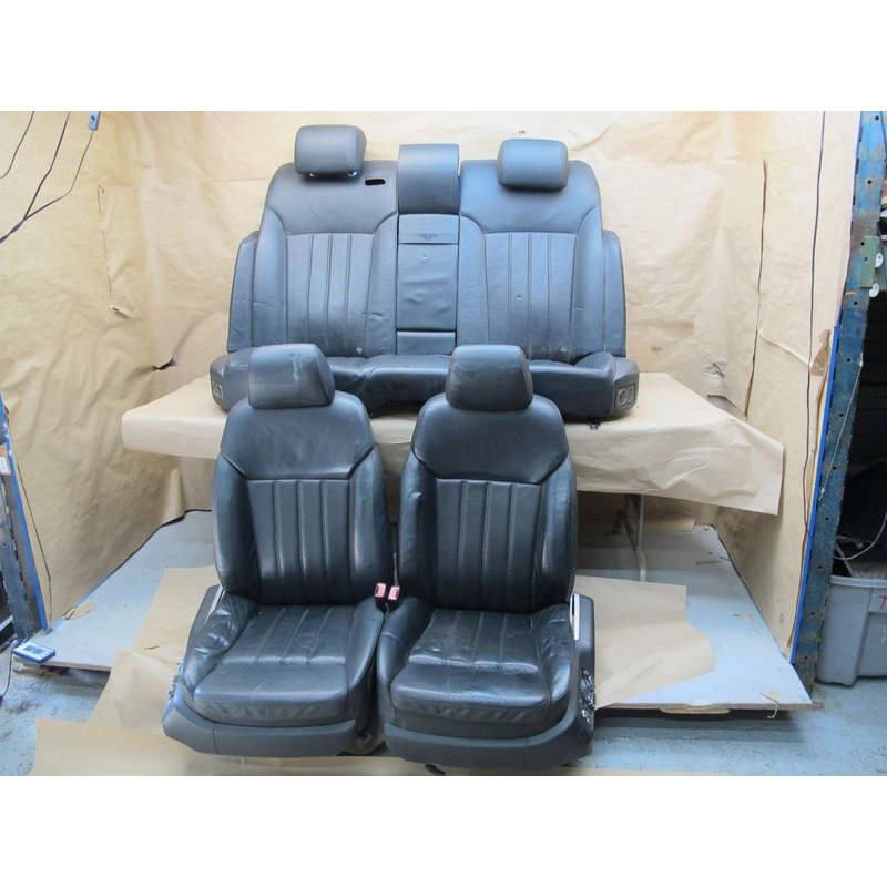 06-08 Bentley Continental Flying Spur Heat Vent Front & Rear Leather Seat Set