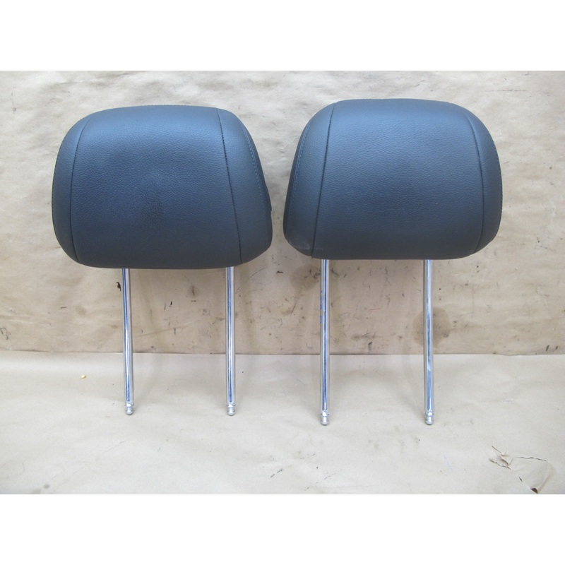 14-16 BMW F10 F07 Set of 2 Front Left & Right Seat Leather Headrest Black OEM