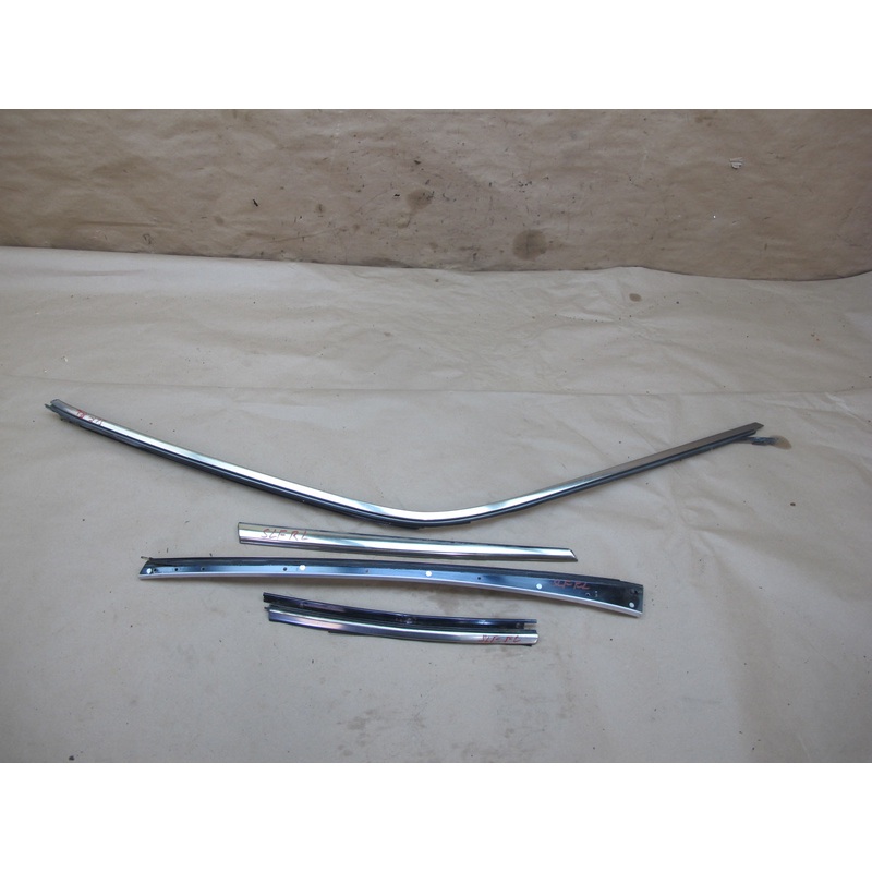 94-02 Mercedes R129 Left Door Window Hard TOP Chrome Trim Molding Set OEM
