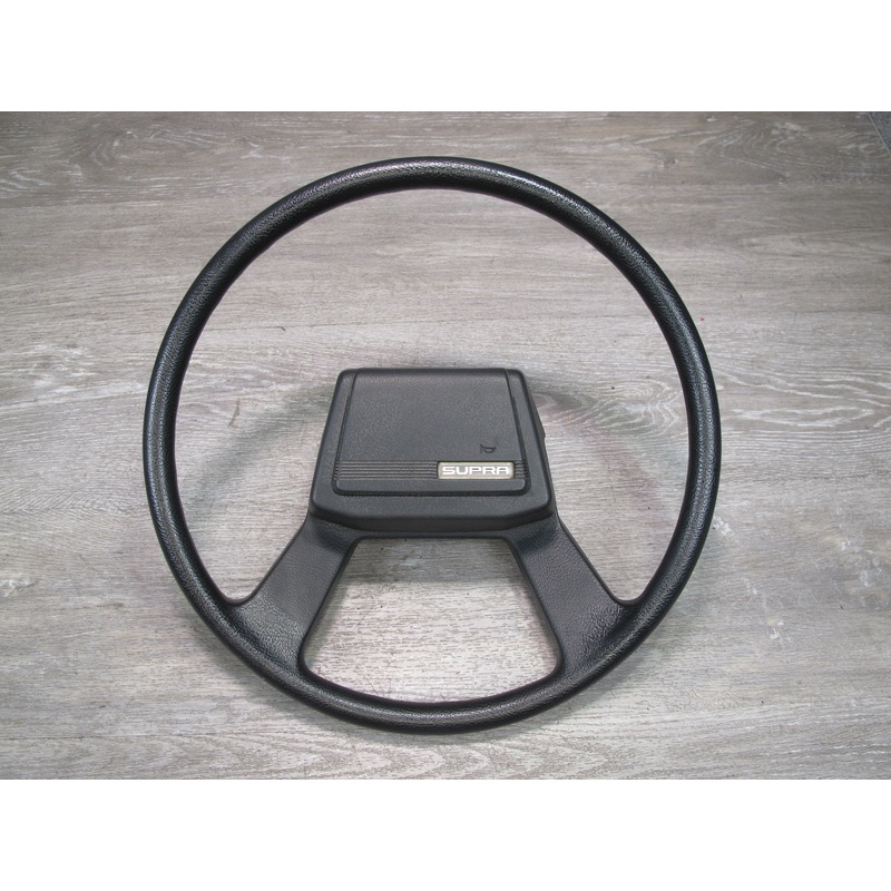 84-85 Toyota Celica Supra MA67 Leather Steering Wheel w Horn Pad OEM