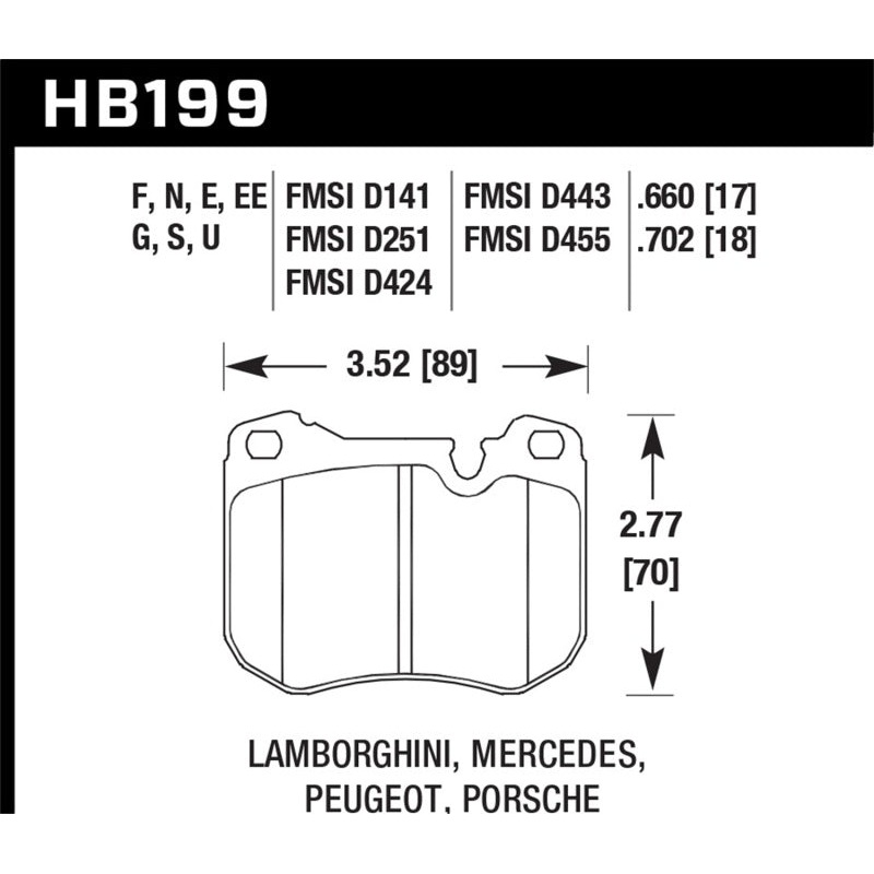 Hawk 77-84 &86-88 Porsche 924 / 78-81 928 / 83-89 944 Blue 9012 Front Race Brake Pads