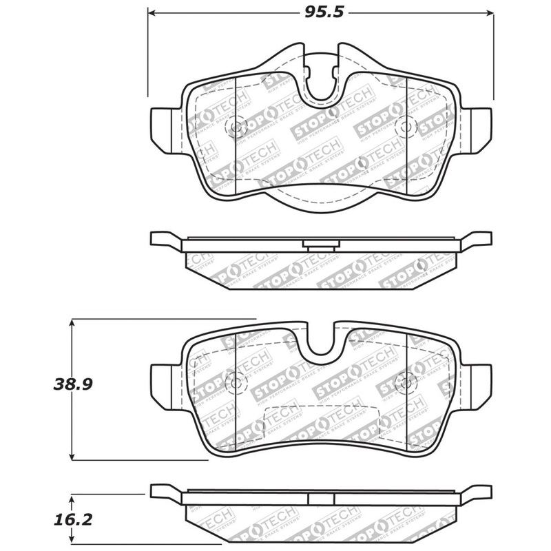 StopTech Performance 07-09 Mini Cooper/Cooper S Rear Brake Pads
