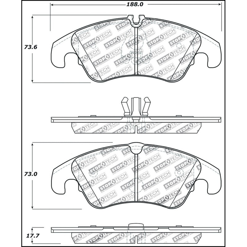 StopTech Performance 08-10 Audi A5 / 10 S4 / 09-10 Audi A4 (except Quattro) Front Brake Pads