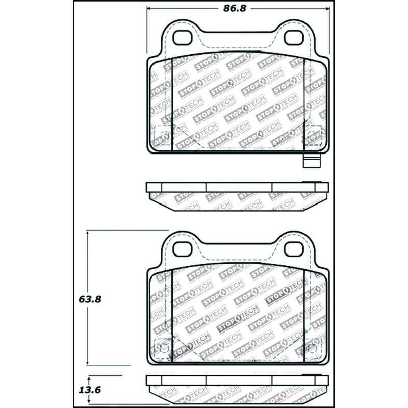 StopTech Performance 08+ Mitsubishi Evolution X Rear Brake Pads