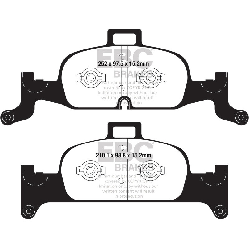 EBC 2018+ Audi A4 Allroad Quattro 2.0L Turbo Greenstuff Front Brake Pads
