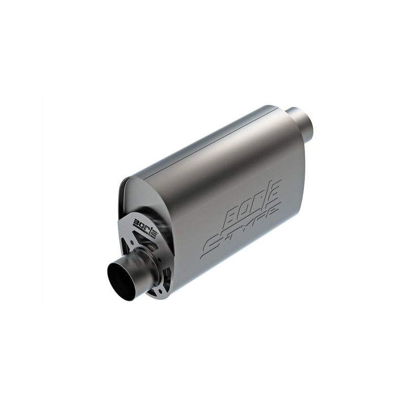 Borla CrateMuffler LS3 3in Offset In/Offset Out 14in x 4.35in x 9.10in Oval Muffler S-Type (400959)